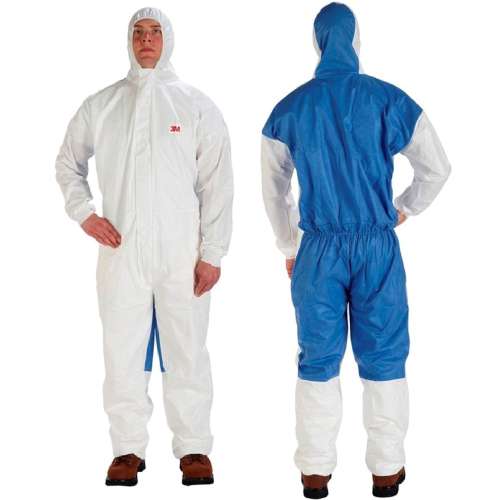 7100217010 4535-L Protective Coverall 4535, White & Blue Type 5/6, Large, 20 ea/Case