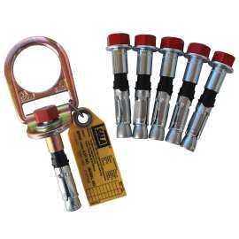 7100217043 2104561 DBI-SALA® Concrete D-ring Anchor, 5 Extra Bolts 2104561, 1 pack