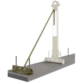 7100220279 7400214 DBI-SALA® SecuraSpan™ Rebar/Shear Stud HLL Tie-Back Base with Chain7400214, 1 ea