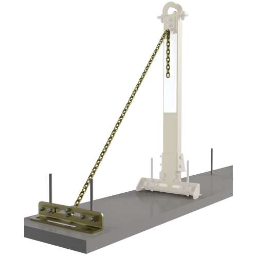 7100220279 7400214 DBI-SALA® SecuraSpan™ Rebar/Shear Stud HLL Tie-Back Base with Chain7400214, 1 ea
