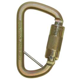 7100221696 2000117 DBI-SALA® Rollgliss™ Technical Rescue Offset D Fall Arrest Carabiner with Captive Eye, 2000117, Gold, Medium