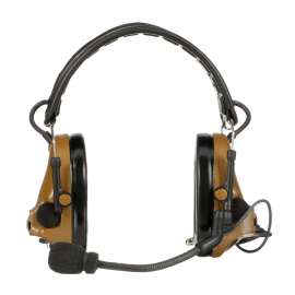 7100223437 MT20H682FB-19 CY PELTOR™ ComTac™ V Headset MT20H682FB-19 CY, Foldable, Dual Lead, Standard Dynamic Mic, NATO Wiring, Coyote, 10 ea/Case