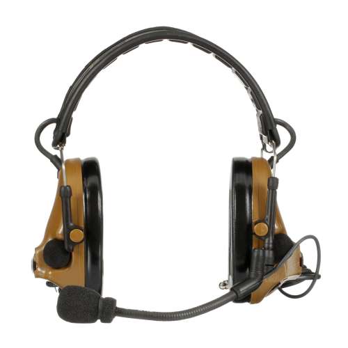 7100223437 MT20H682FB-19 CY PELTOR™ ComTac™ V Headset MT20H682FB-19 CY, Foldable, Dual Lead, Standard Dynamic Mic, NATO Wiring, Coyote, 10 ea/Case
