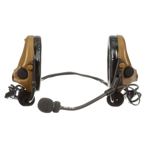 7100223440 MT20H682BB-19 CY PELTOR™ ComTac™ V Headset MT20H682BB-19 CY, Neckband, Dual Lead,Standard Dynamic Mic, NATO Wiring, Coyote, 10 ea/Case