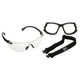 7100228723 S1501SGAF-KT Solus™ 1000 Series S1501SGAF-KT, Blk Temples, Scotchgard™ Anti-Fog Coating, Clear AF-AS lens, Foam/Strap, 20 ea/Case