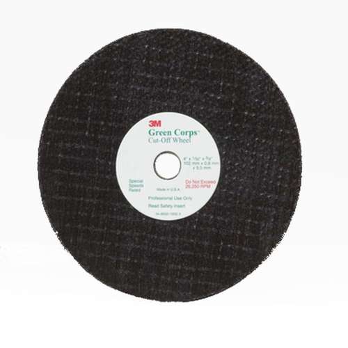 7100229883 Green Corps™ Reinforced Weld Grinding Wheel 01991, 3 in x 0.22 in x 3/8 in, 5 Each/Pack, 10 Packs/Case