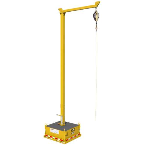 7100231233 8530595 DBI-SALA® FlexiGuard™ with Counterweight Base and Self RetractingLifeline 8530595, Yellow