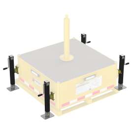 7100231983 8530563 DBI-SALA® Flexiguard™ Jib Counterweight Base Stabilizing Jack Kit 8530563, Yellow