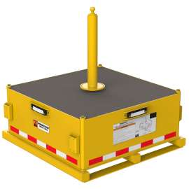 7100231986 8530566 DBI-SALA® Flexiguard™ Jib Counterweight Base with Concrete 8530566, Yellow, 5000 lb