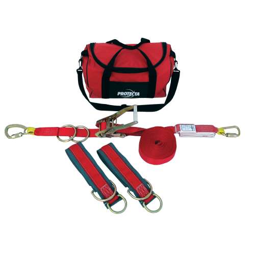 7100232036 1200101 Protecta® Temporary Horizontal Lifeline System with Anchors 1200101, Web, 60 ft