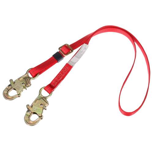 7100236074 1385301 Protecta® Adjustable Webbing Position Lanyard 1385301, 0.75 IN Hooks, 1.8 M