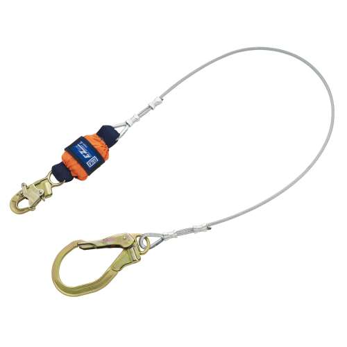 7100237570 1246261 DBI-SALA® EZ-Stop™ Leading Edge Cable Shock-Absorbing Lanyard 1246261, Orange, 6 ft