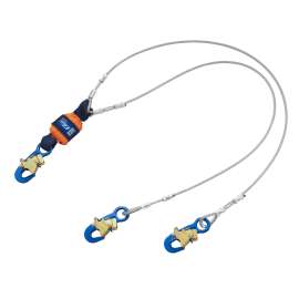 7100237573 1246068 DBI-SALA® EZ-Stop™ Leading Edge 100% Tie-Off Cable Shock-Absorbing Lanyard 1246068, Orange, 6 ft