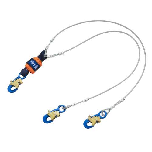 7100237573 1246068 DBI-SALA® EZ-Stop™ Leading Edge 100% Tie-Off Cable Shock-Absorbing Lanyard 1246068, Orange, 6 ft