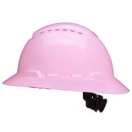 7100239746 H-813SFV-UV SecureFit™ Full Brim Hard Hat H-813SFV-UV, Pink, Vented, 4-Point Pressure Diffusion Ratchet Suspension, with UVicator, 20ea/CS