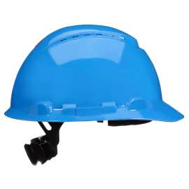 7100239988 H-703SFV-UV SecureFit™ Hard Hat H-703SFV-UV, Blue, Vented, 4-Point Pressure Diffusion Ratchet Suspension, with UVicator, 20 ea/Case