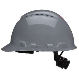 7100239990 H-708SFV-UV SecureFit™ Hard Hat H-708SFV-UV, Grey, Vented, 4-Point Pressure Diffusion Ratchet Suspension, with UVicator, 20 ea/Case