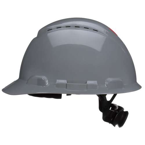 7100239990 H-708SFV-UV SecureFit™ Hard Hat H-708SFV-UV, Grey, Vented, 4-Point Pressure Diffusion Ratchet Suspension, with UVicator, 20 ea/Case