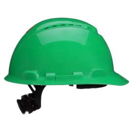 7100240003 H-704SFV-UV SecureFit™ Hard Hat H-704SFV-UV, Green, Vented, 4-Point Pressure Diffusion Ratchet Suspension, with UVicator, 20 ea/Case