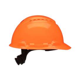 7100240009 H-707SFV-UV SecureFit™ Hard Hat H-707SFV-UV, Hi-Vis Orange, Vented, 4-Point Pressure Diffusion Ratchet Suspension, with UVicator, 20 ea/CS