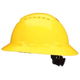 7100240010 H-802SFV-UV SecureFit™ Full Brim Hard Hat H-802SFV-UV, Yellow, Vented, 4-Pt Pressure Diffusion Ratchet Suspension, with UVicator, 20 ea/CS