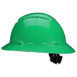 7100240012 H-804SFV-UV SecureFit™ Full Brim Hard Hat H-804SFV-UV, Green, Vented, 4-Pt Pressure Diffusion Ratchet Suspension, with UVicator, 20 ea/CS