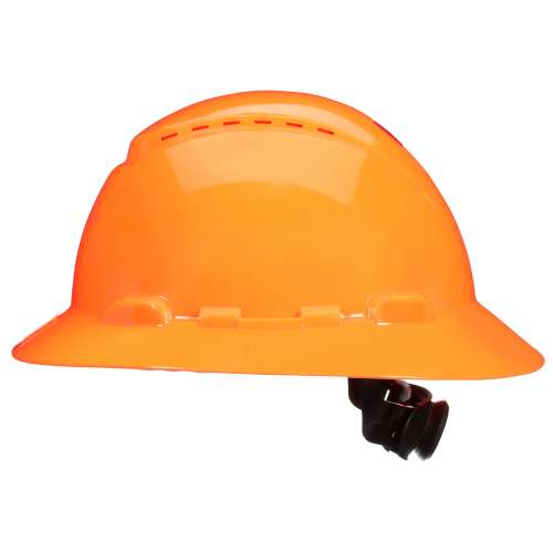 7100240023 H-807SFV-UV SecureFit™ Full Brim Hard Hat H-807SFV-UV, Hi-Vis Orange, 4-Pt Pressure Diffusion Ratchet Suspension Vented w/UVicator,20ea/CS