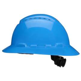 7100240031 H-803SFV-UV SecureFit™ Full Brim Hard Hat H-803SFV-UV, Blue, Vented, 4-Point Pressure Diffusion Ratchet Suspension, with UVicator, 20ea/CS