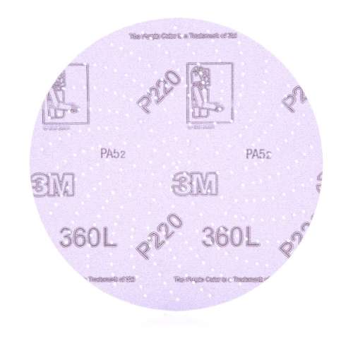 7100242232 Xtract™ Film Disc 360L, P220 3MIL, 6 in, Die 600LG, 100/Pack, 500 ea/Case, Shrink Wrapped