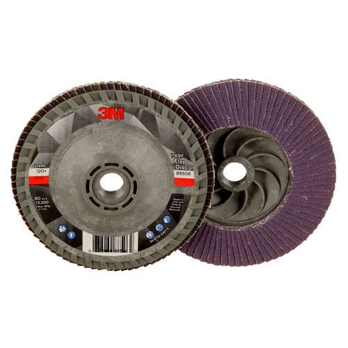 7100242990 Flap Disc 769F, 120+, T29 Quick Change, 4-1/2 in x 5/8 in-11, 10 ea/Case