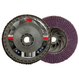 7100243874 Flap Disc 769F, 60+, T29 Quick Change, 4-1/2 in x 5/8 in-11, 10 ea/Case