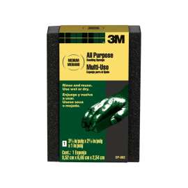 7100245031 General Purpose Sanding Sponge CP-002A, Block, 3 3/4 in x 2 5/8 in x 1 in, Medium, Bulk, 250/cs