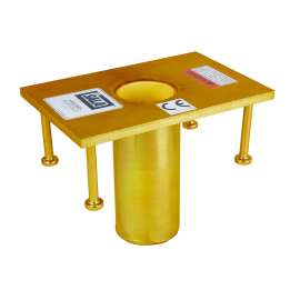 7100260272 8510311 DBI-SALA® Confined Space Permanent Flush Floor Mount Sleeve Davit Mast Base 8510311, Zinc Plated Steel