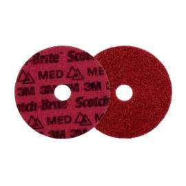 7100263890 Scotch-Brite™ Precision Surface Conditioning Disc, PN-DH, Medium, 5 in x 7/8 in, 50 ea/Case