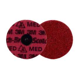7100264142 Scotch-Brite™ Roloc™ Precision Surface Conditioning Disc, PN-DR, Medium, TR, 4 in, 25/Carton, 100 ea/Case, Dispenser Pack
