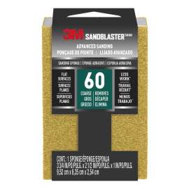 7100268068 SandBlaster™ Advanced Sanding Sanding Sponge 20909-60, 60 grit, 3 3/4 in x 2 1/2 x 1 in, 1/pk