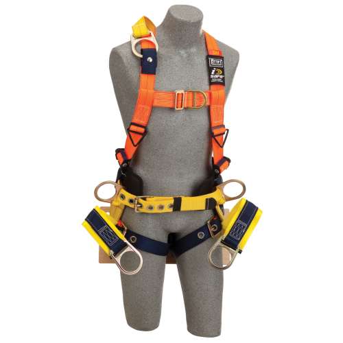 7100271457 1108125 DBI-SALA® Delta™ Oil and Gas Climbing/Positioning/Suspension Safety Harness with Board Seat 1108125, Hi-Vis Orange, Large
