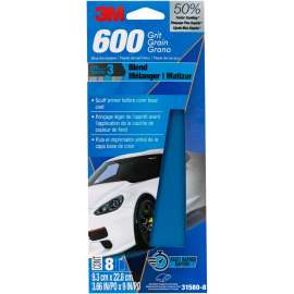 7100281944 Blue Sandpaper 31580-8, 3 2/3 in X 9 in, 600 G, 8 Sheet/Pack, 20 Pack/Case