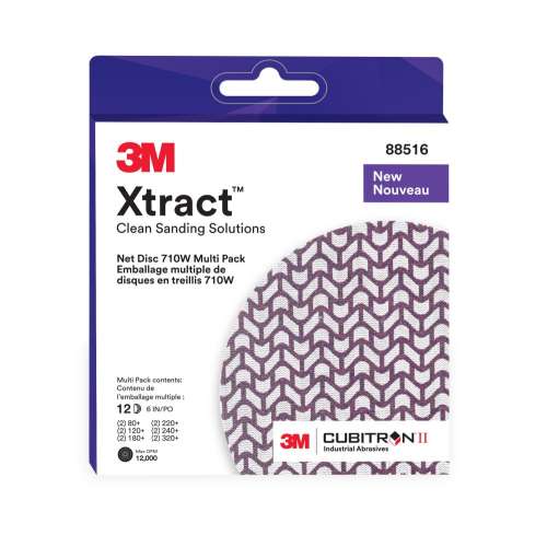 7100288312 Xtract™ Cubitron™ II Net Disc 710W, Multi-Grade, 6 in x NH, Die 600Z, 20 ea/Case, Multi-pack