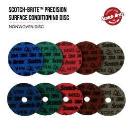 7100290112 Scotch-Brite™ Precision Surface Conditioning Disc, PN-DH, Fine+, 3 in x NH