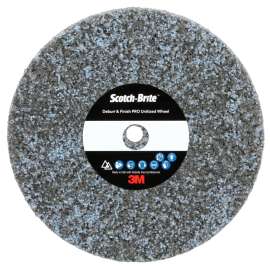 7100290250 Scotch-Brite™ Deburr & Finish Pro Unitized Wheel, DP-UW, 9C Extra Coarse+, 5 in x 1/8 in x 1 in, 16 ea/Case