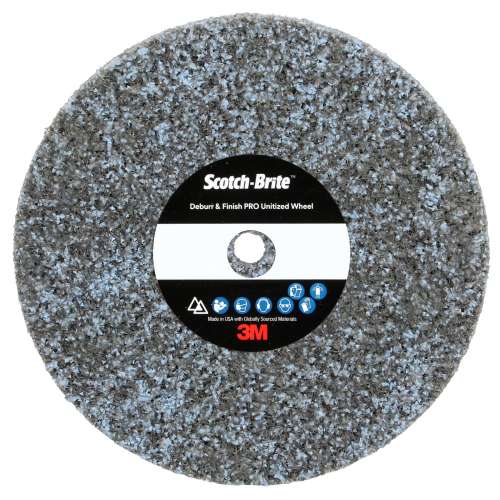 7100290763 Scotch-Brite™ Deburr & Finish Pro Unitized Wheel, DP-UW, 9C Extra Coarse+, 6 in x 1/8 in x 1 in, 16 ea/Case