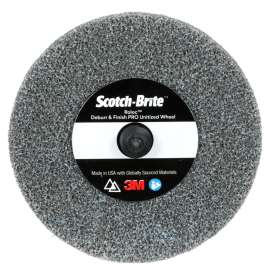 7100291543 Scotch-Brite™ Roloc™ Deburr & Finish PRO Unitized Wheel, DP-UR, 9C Extra Coarse+, TR, 3 in x 1/4 in, 10/Carton, 40 ea/Case