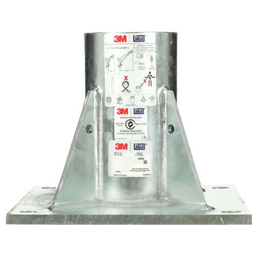 7100311244 8000095 DBI-SALA® Confined Space Floor Mount High Capacity Davit Mast Base 8000095, Galvanized Steel
