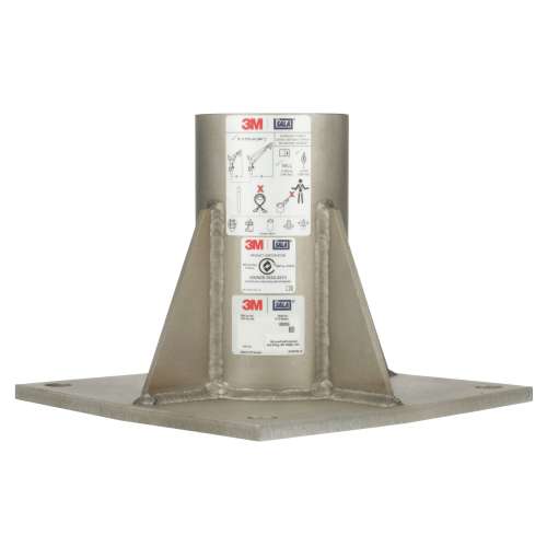 7100311245 8000096 DBI-SALA® Confined Space Floor Mount High Capacity Davit Mast Base 8000096, Stainless Steel