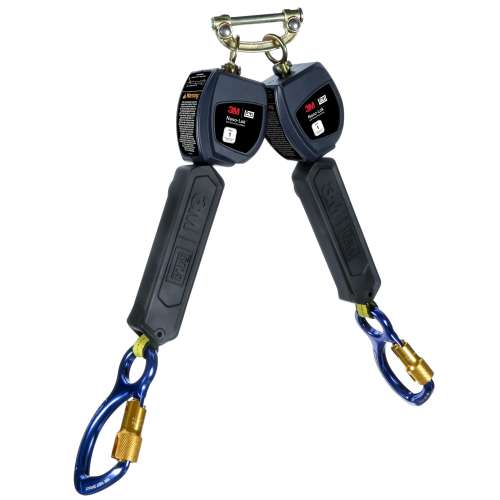 7100313178 3100546 DBI-SALA® Nano-Lok™ Personal Twin-Leg Self Retracting Lifeline, Web Aluminum Carabiner, 3100546, 6 ft., Class 1, ANSI
