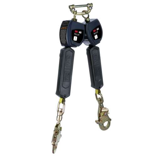 7100313181 3100549 DBI-SALA® Nano-Lok™ Personal Twin-Leg Self Retracting Lifeline, Web Swivel Snap Hook, 3100549, 6 ft., Class 1, ANSI