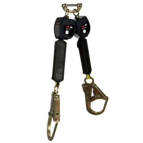 7100313183 3100551 DBI-SALA® Nano-Lok™ Personal Twin-Leg Self Retracting Lifeline, Web Steel Rebar Hook, 3100551, 6 ft., Class 1, ANSI