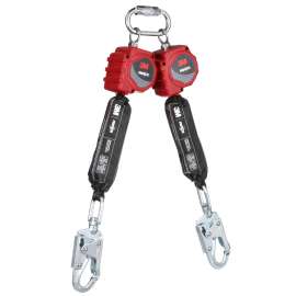 7100319943 3100511 Protecta® Twin-Leg Self-Retracting Lifeline 3100511, Web, Swivel Snap Hooks, 6 ft