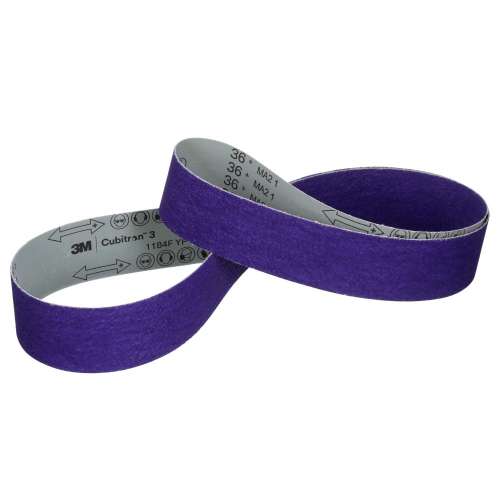7100324046 Cubitron™ 3 Cloth Belt 1184F, 36+ YF-weight, 2 in x 89-3/4 in, Film-lok, Single-flex